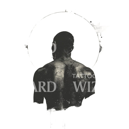 Black Man Back Tattoo Design