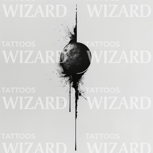 Black Moon Tattoo Design