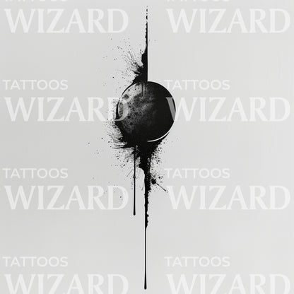 Black Moon Tattoo Design