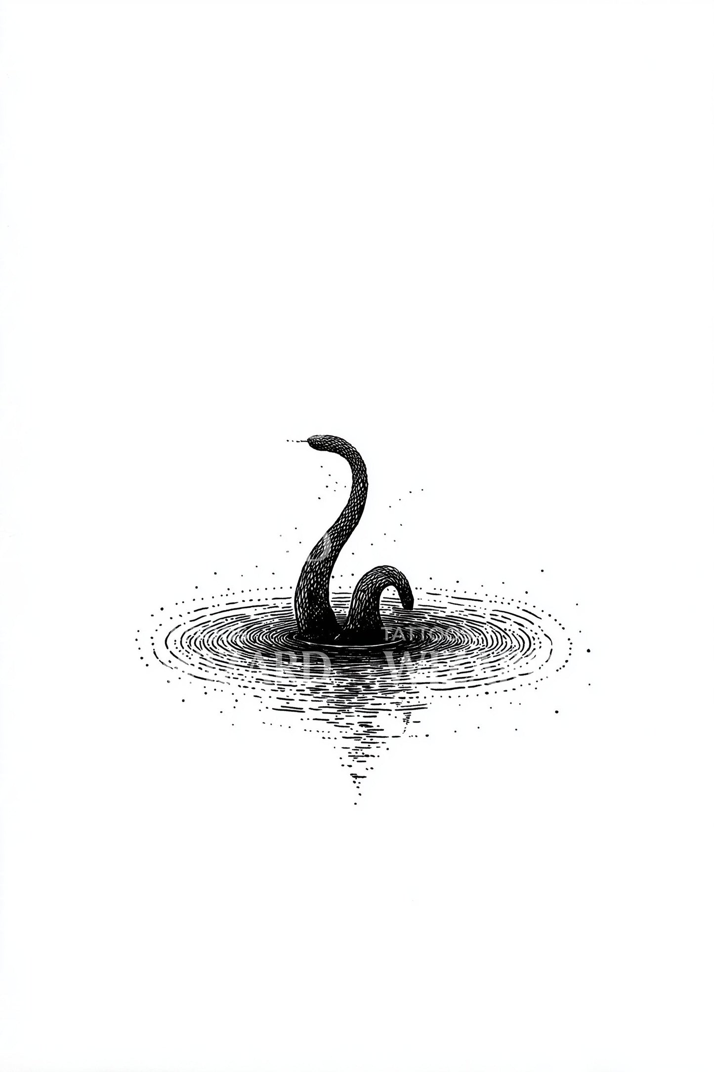 Design Tatuaggio Riflesso Cigno Nero