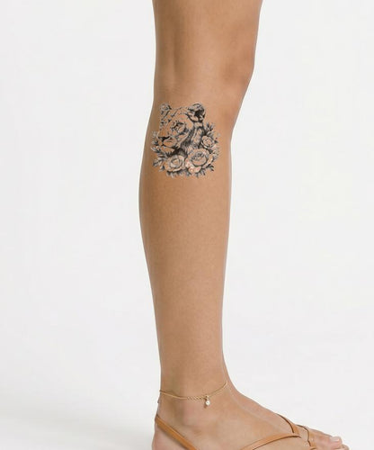 Sublieme Leeuwin Portret Zwart en Grijs Tattoo Ontwerp