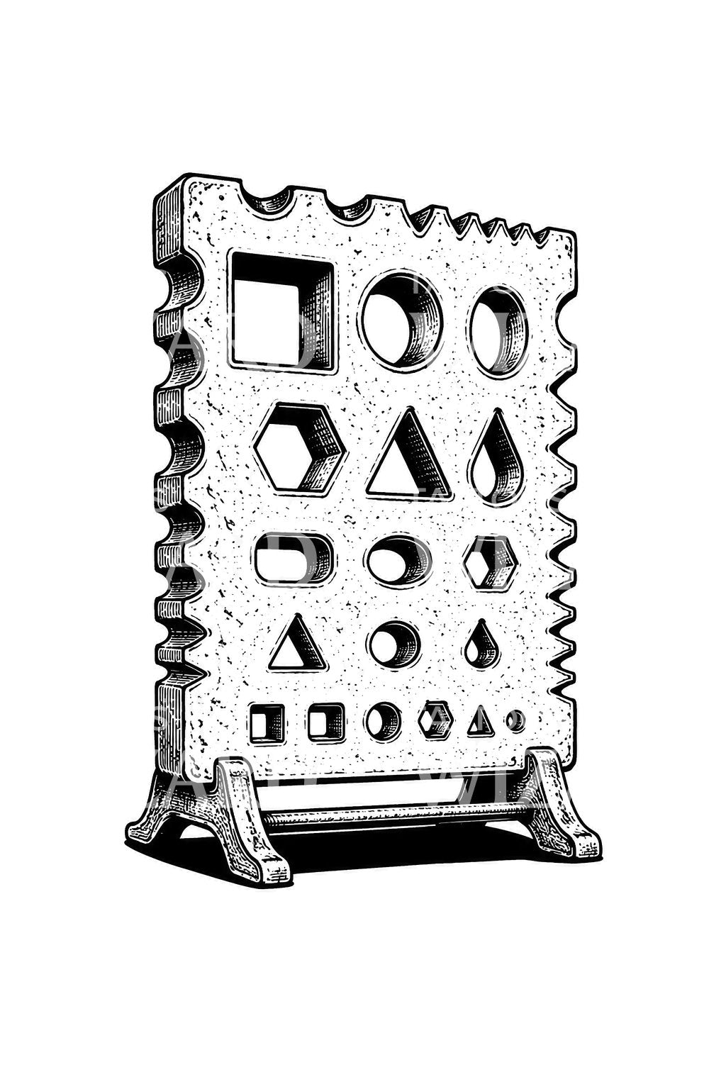 Tattoo-Design eines Schmiedeambossblocks