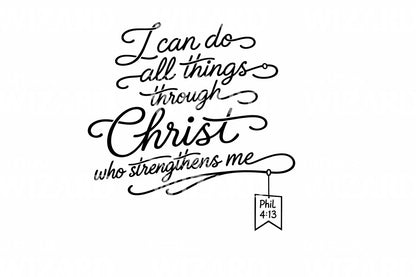 Blackwork Christ Verse Tattoo Design