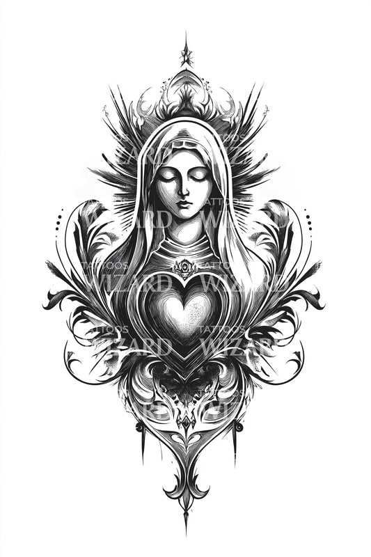 Blessed Virgin Halo Tattoo Design