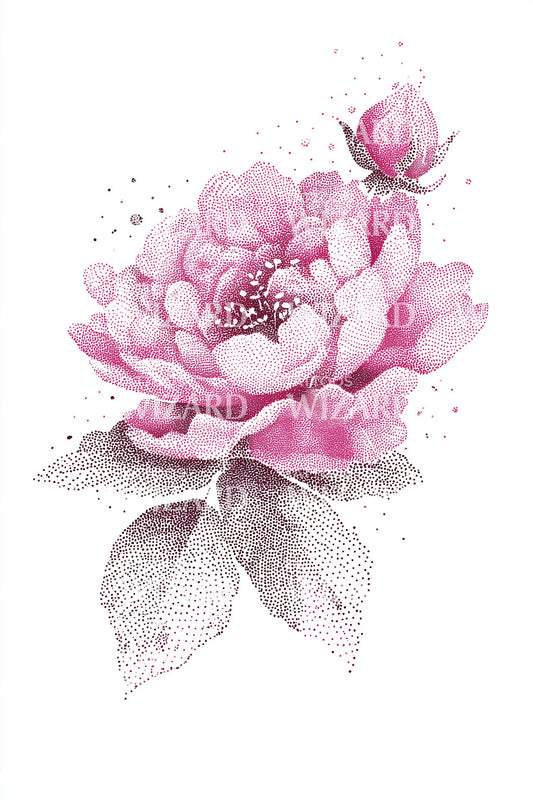 Blossoming Pink Peony Tattoo Idea