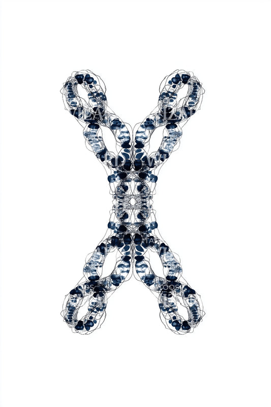 Blue Chromosome Pattern Tattoo Design