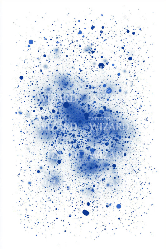 Blue Ink Splash Tattoo Design