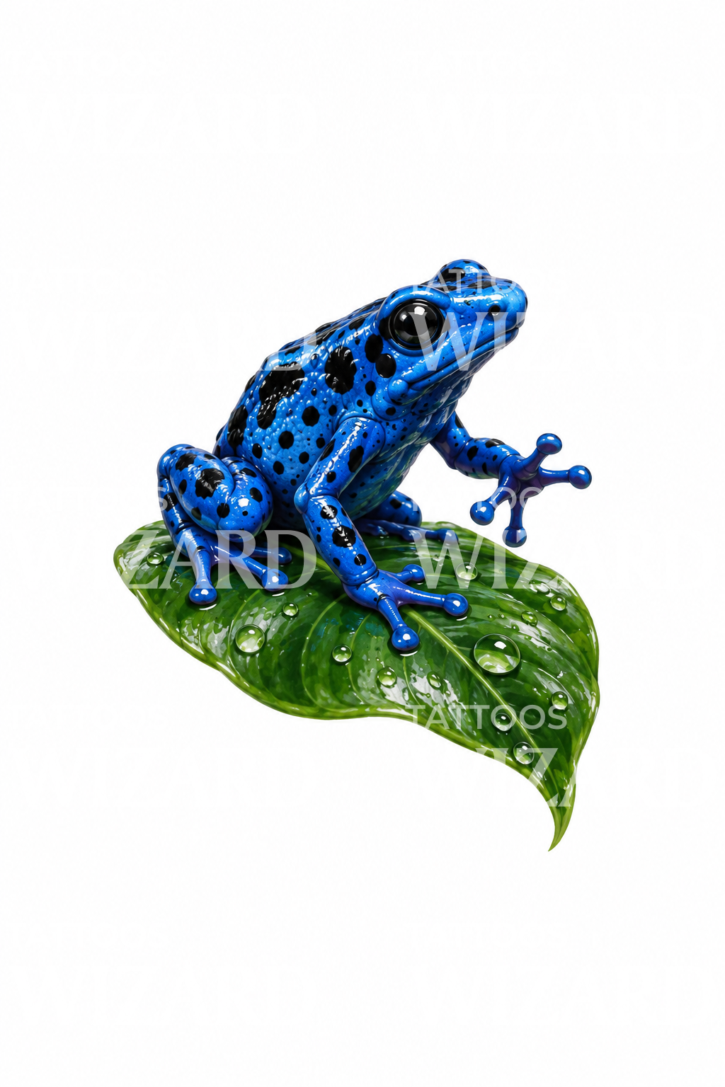 Blue Poison Dart Frog Tattoo Design