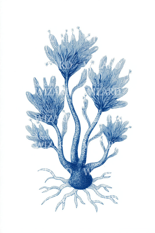 Blue Sea Coral Tattoo Idea