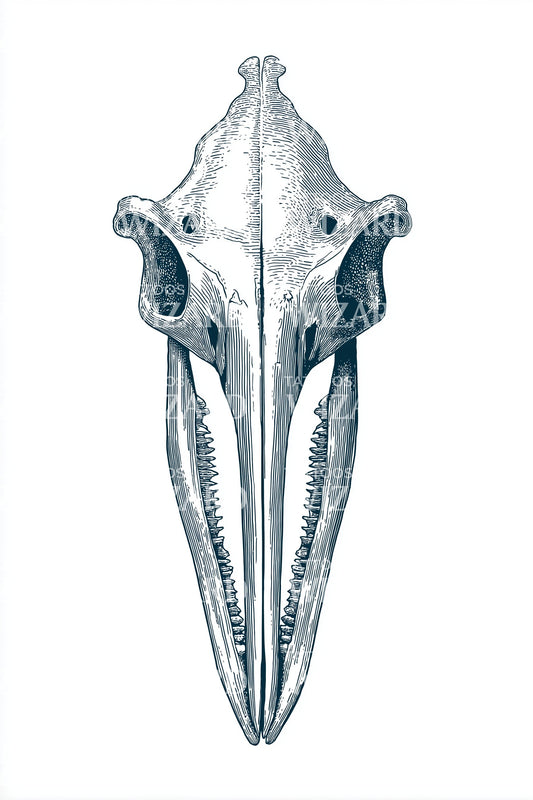 Blue Squid Skull Tattoo Design