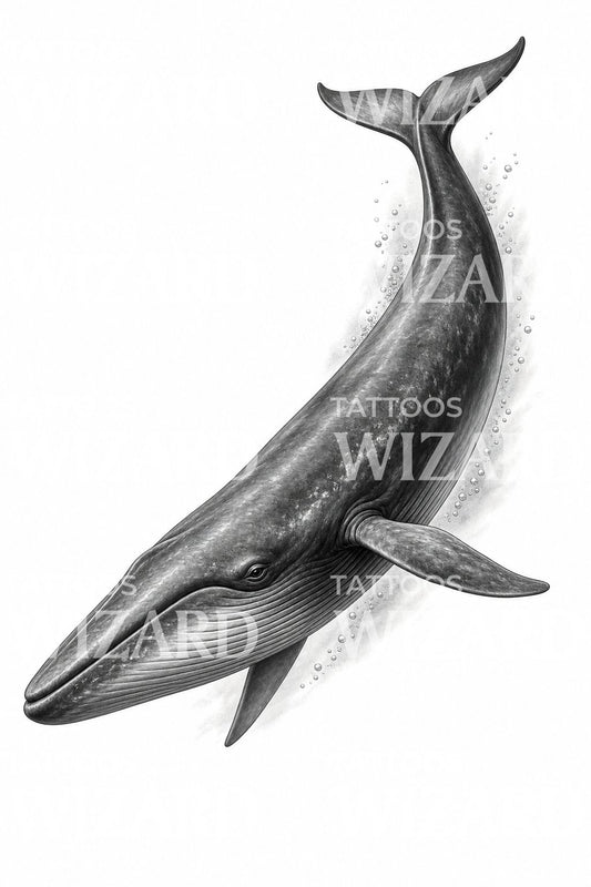 Blauwal Tattoo Illustration