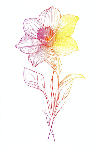 Blush Petal Fade Tattoo Design