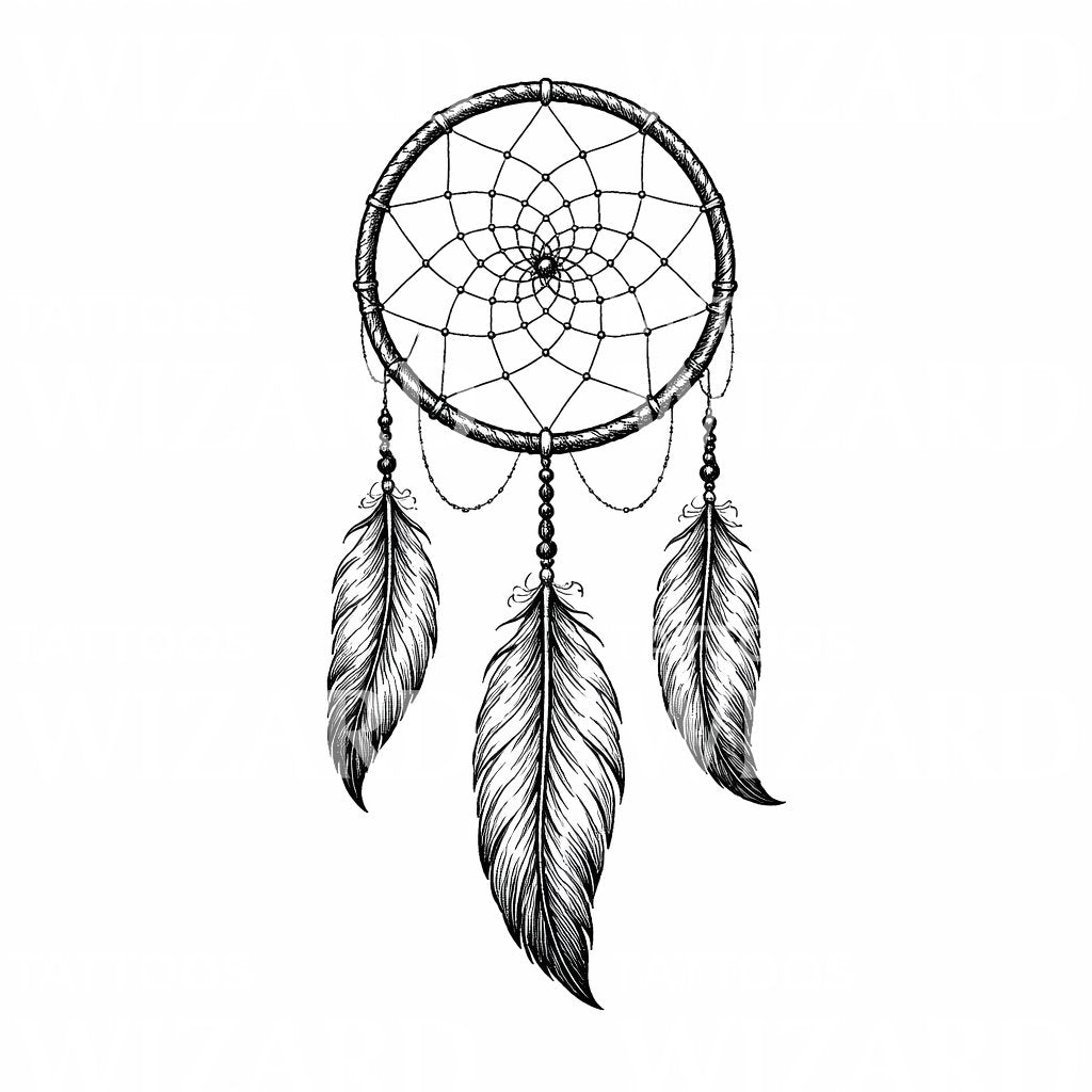 Boho Dreamcatcher Tattoo Design