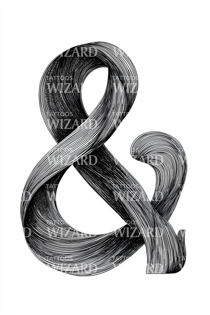 Bold Ampersand Tattoo Design