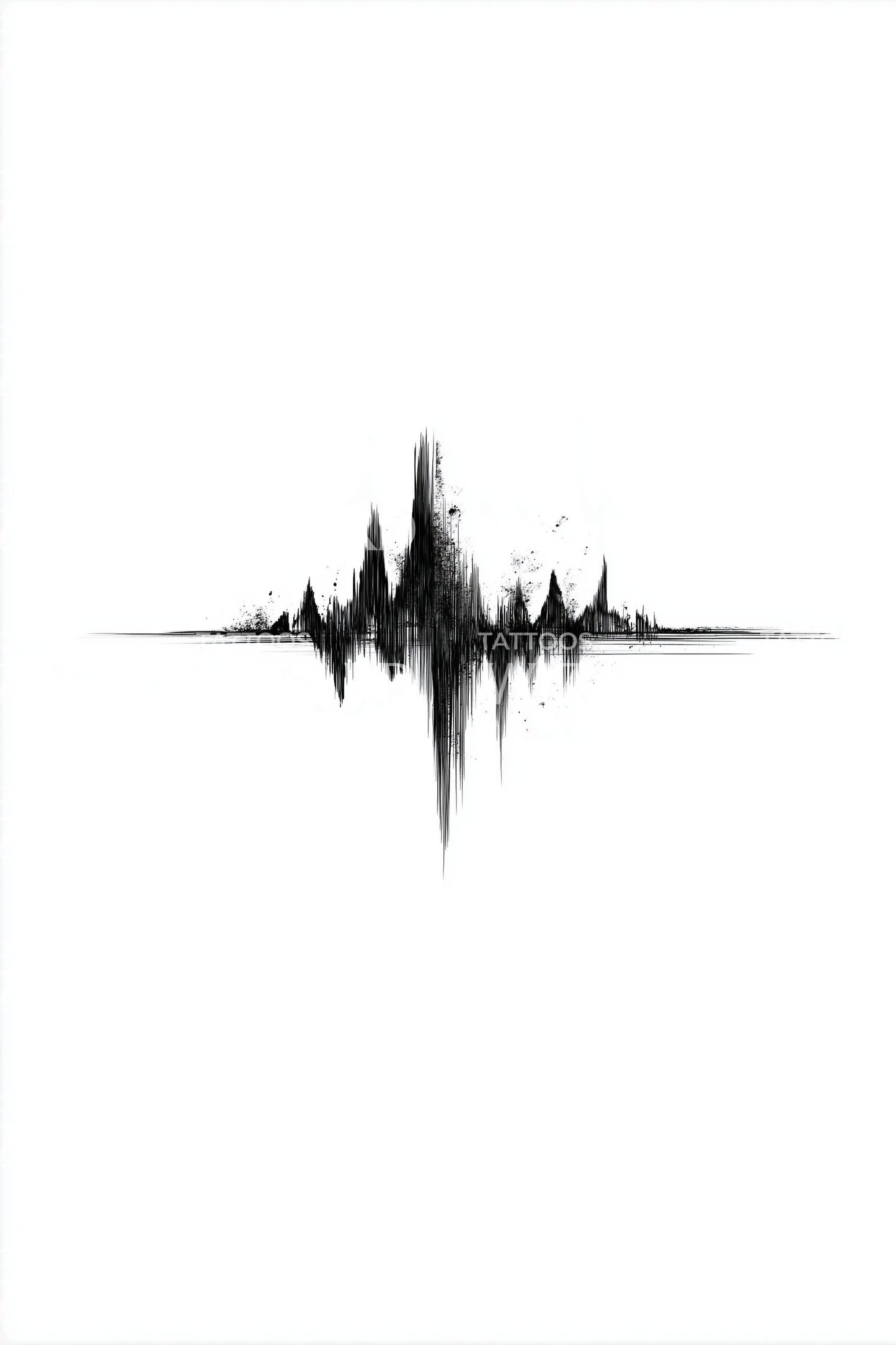Bold Audio Waveform Tattoo Design