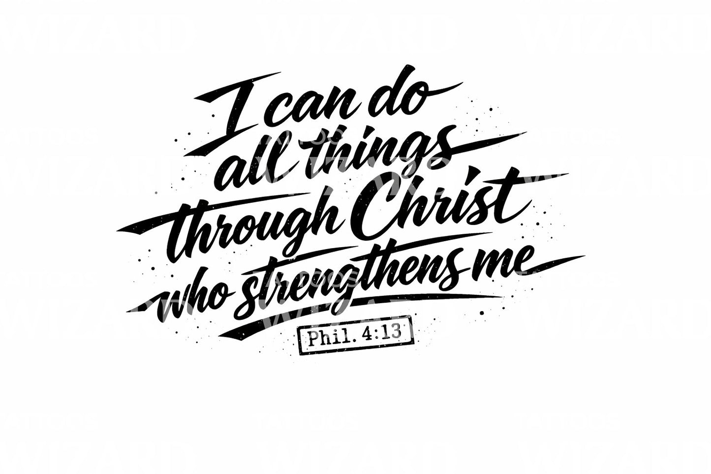 Bold Brush Christ Tattoo Design