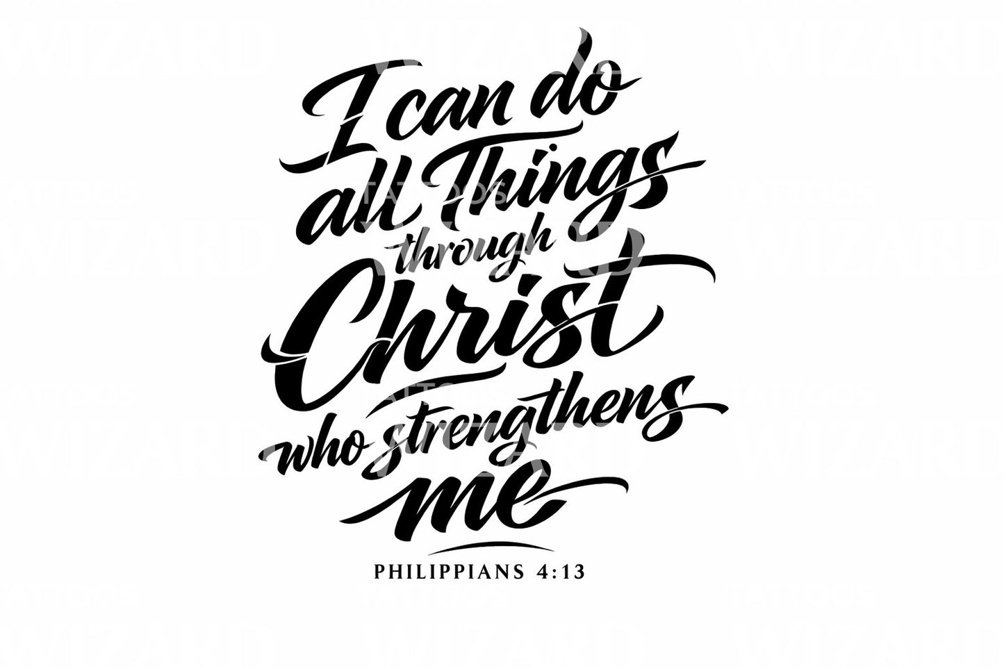 Bold Brush Faith Tattoo Design