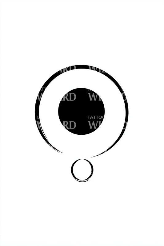Bold Cosmic Halo Tattoo Design