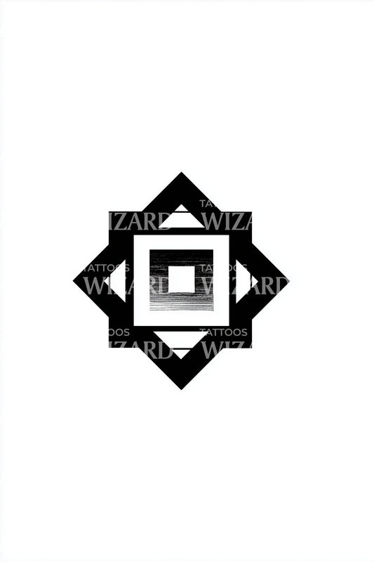 Bold Diamond Core Tattoo Design