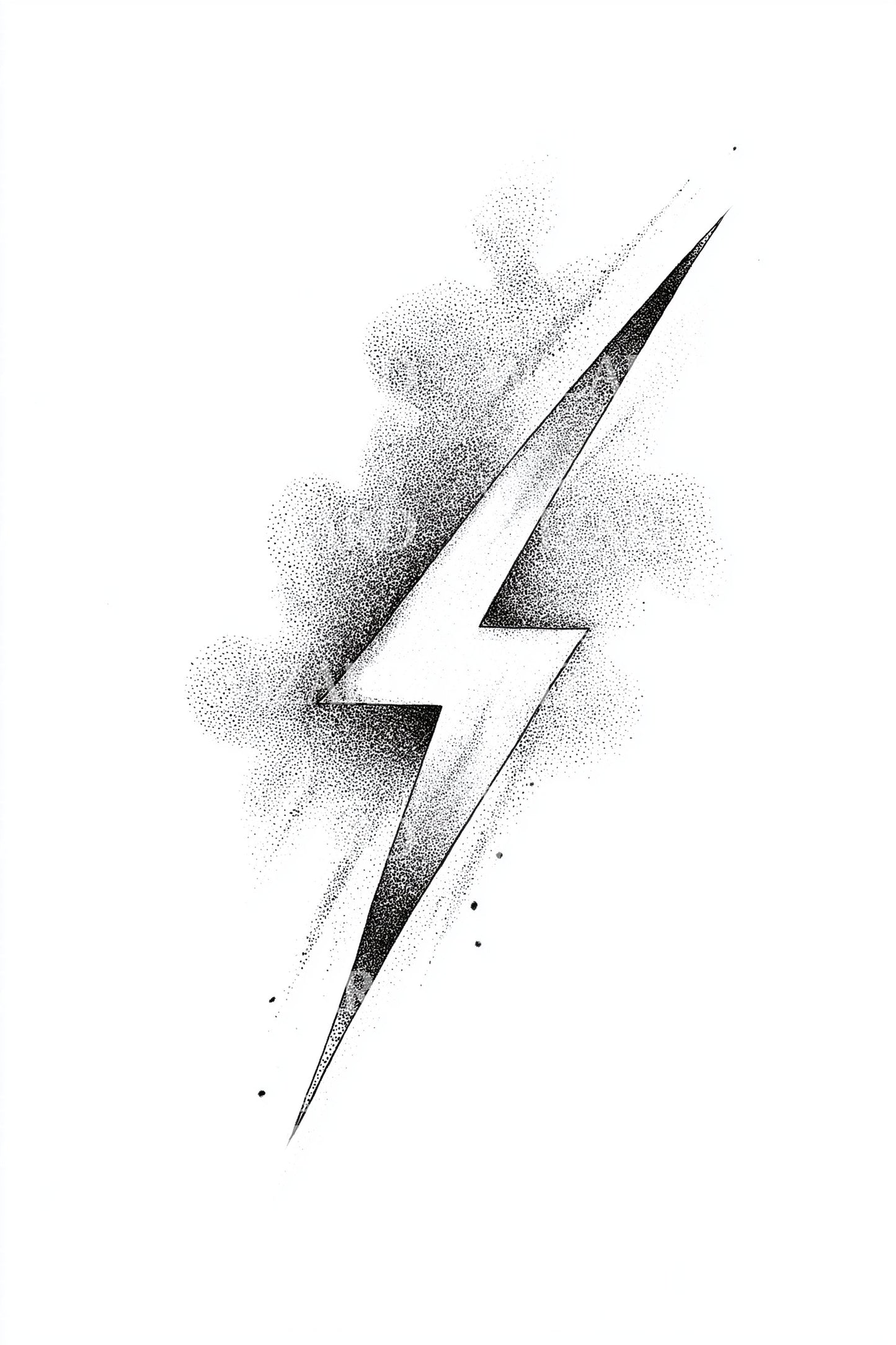 Bold Lightning Bolt Tattoo Design