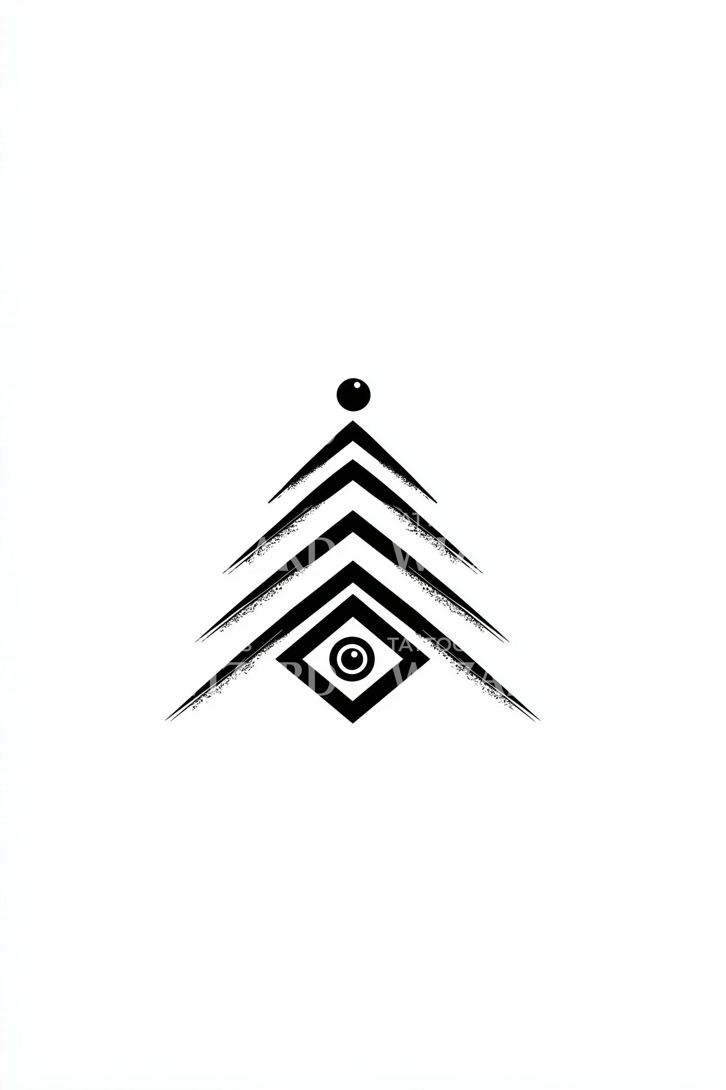 Bold Minimal Christmas Tree Tattoo Idea