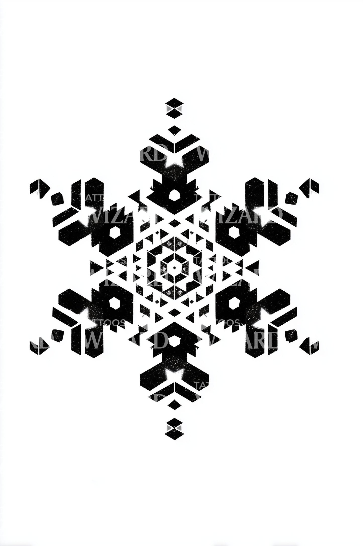 Bold Nordic Snowflake Tattoo Design