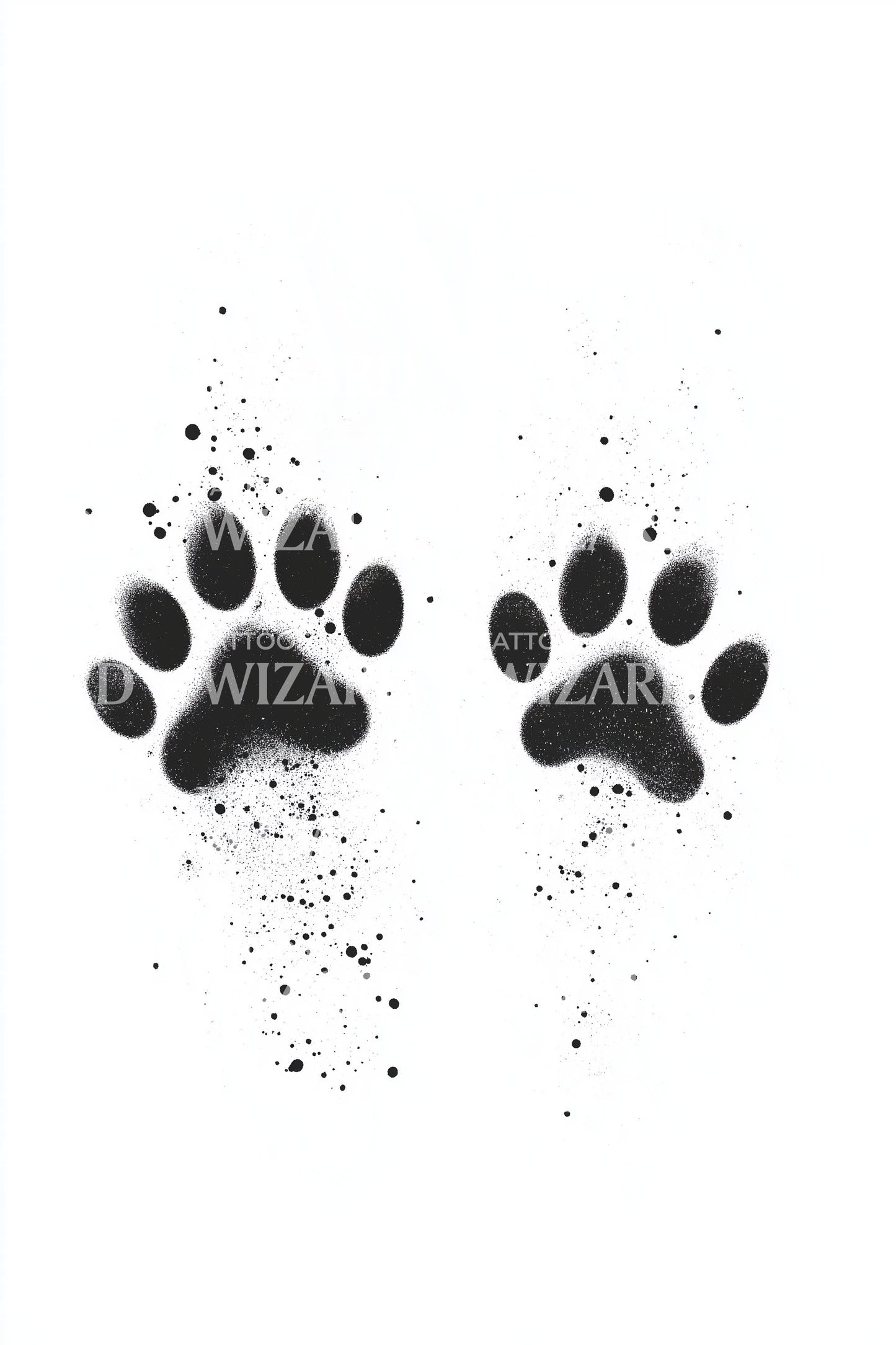 Bold Paw Prints Tattoo Design