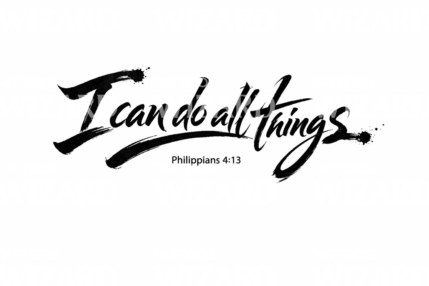 Bold Phrase Faith Tattoo Design