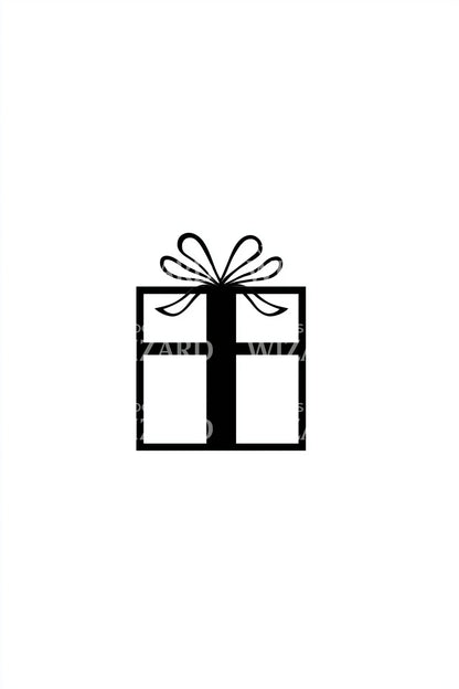 Bold Ribbon Present Tattoo Design