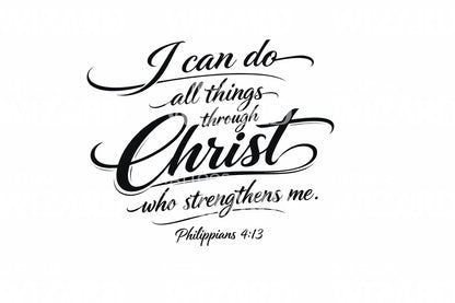 Bold Swash Christ Tattoo Design