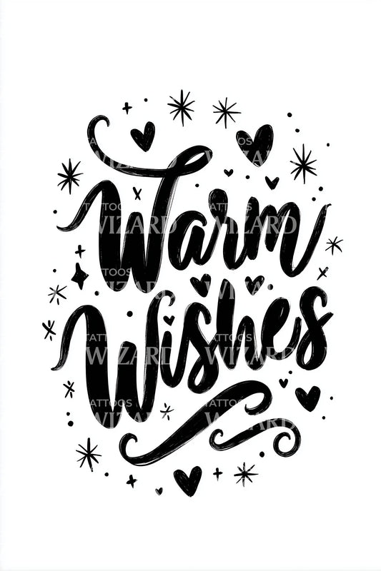 Bold Warm Wishes Tattoo Design