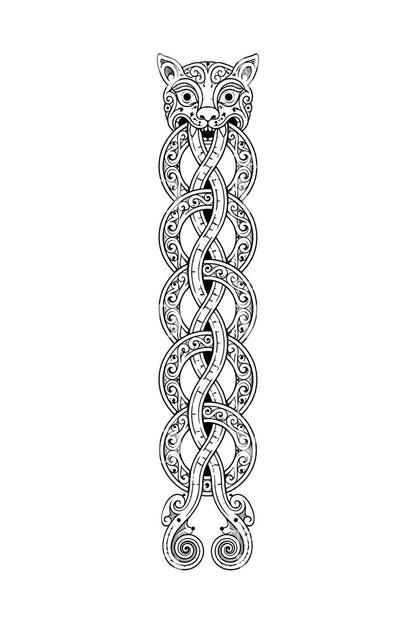 Tatouage de chaîne d’anneaux vikings style Borre