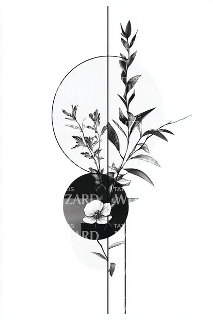 植物轴线纹身设计灵感