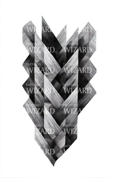 Braided Chevron Totem Tattoo Design