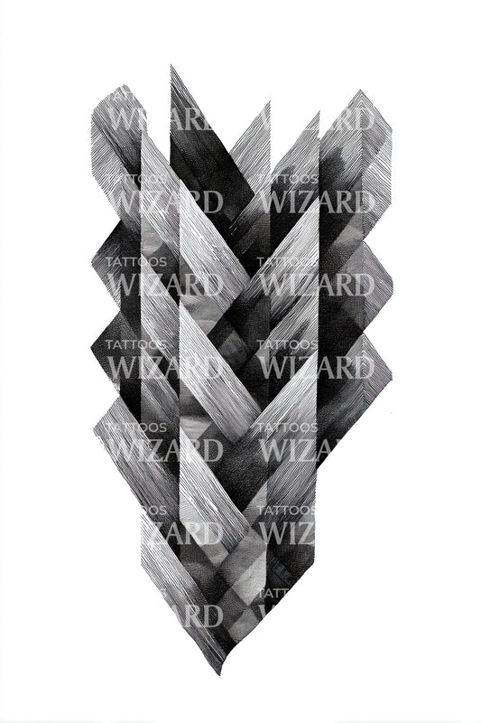 Braided Chevron Totem Tattoo Design
