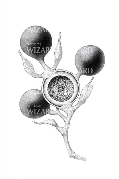 Branching Spore Pod Tattoo Illustration