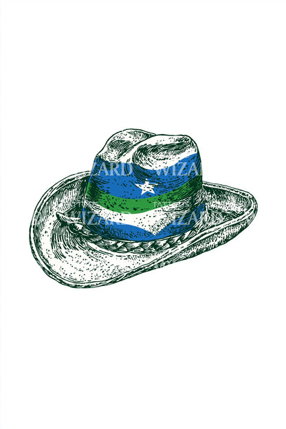 Design de tatouage chapeau samba brésilien