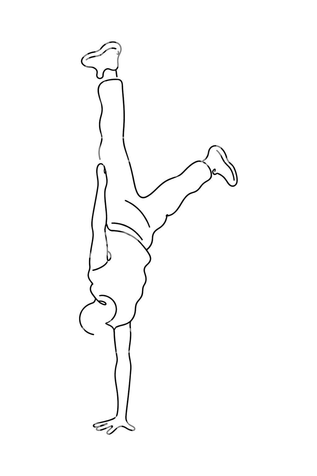 Breakdance Freeze Hold Tattoo Design