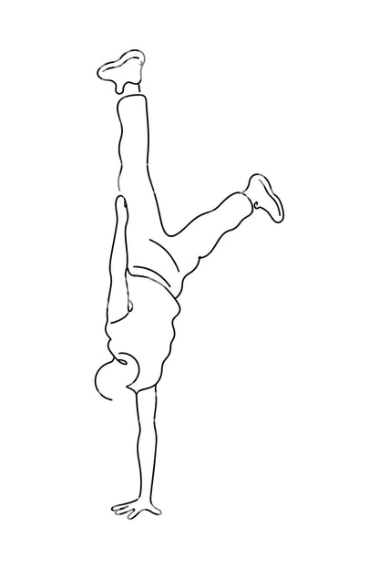 Breakdance Freeze Hold Tattoo Design