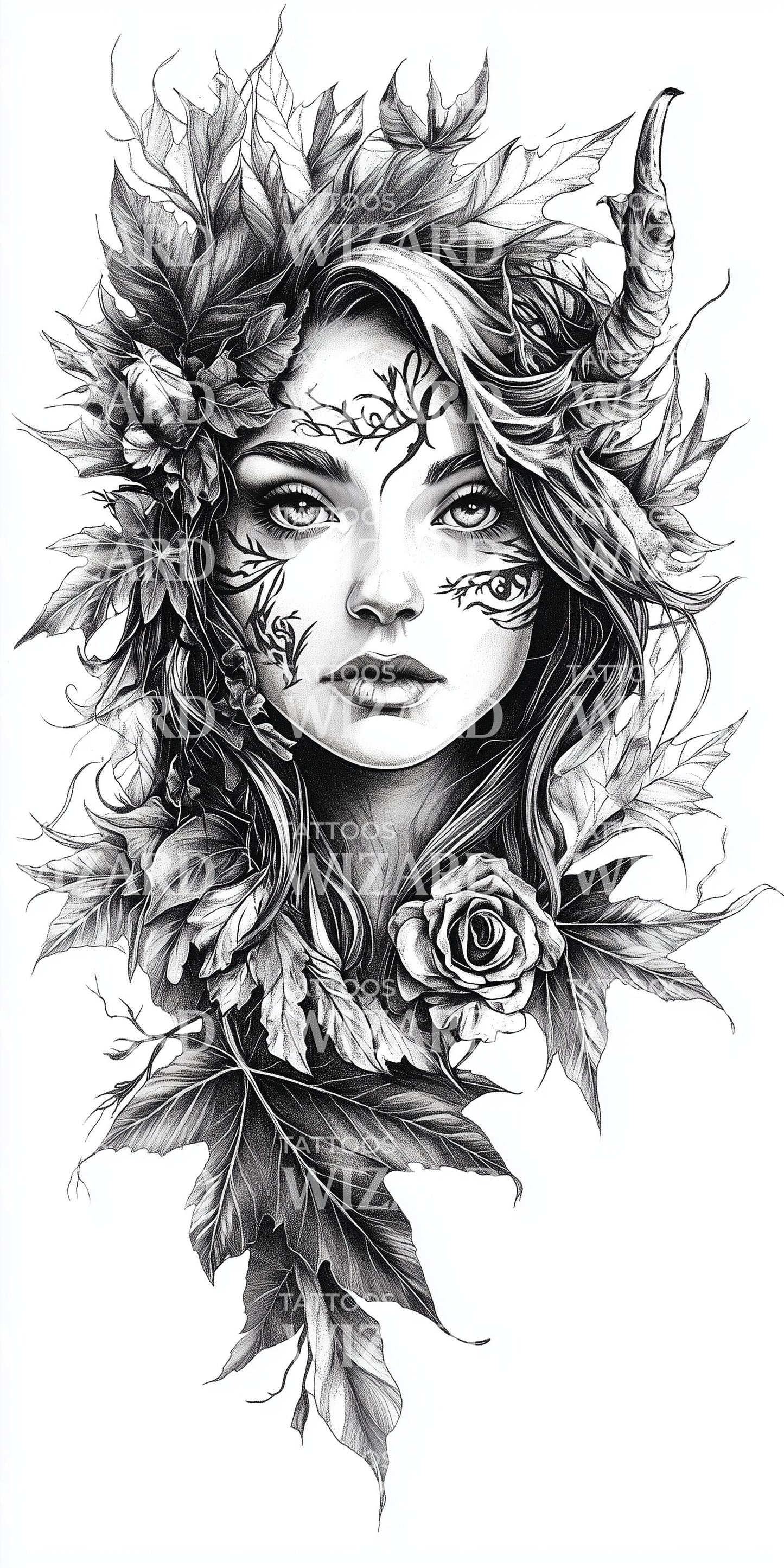 Briton Woman Sleeve Tattoo Idea