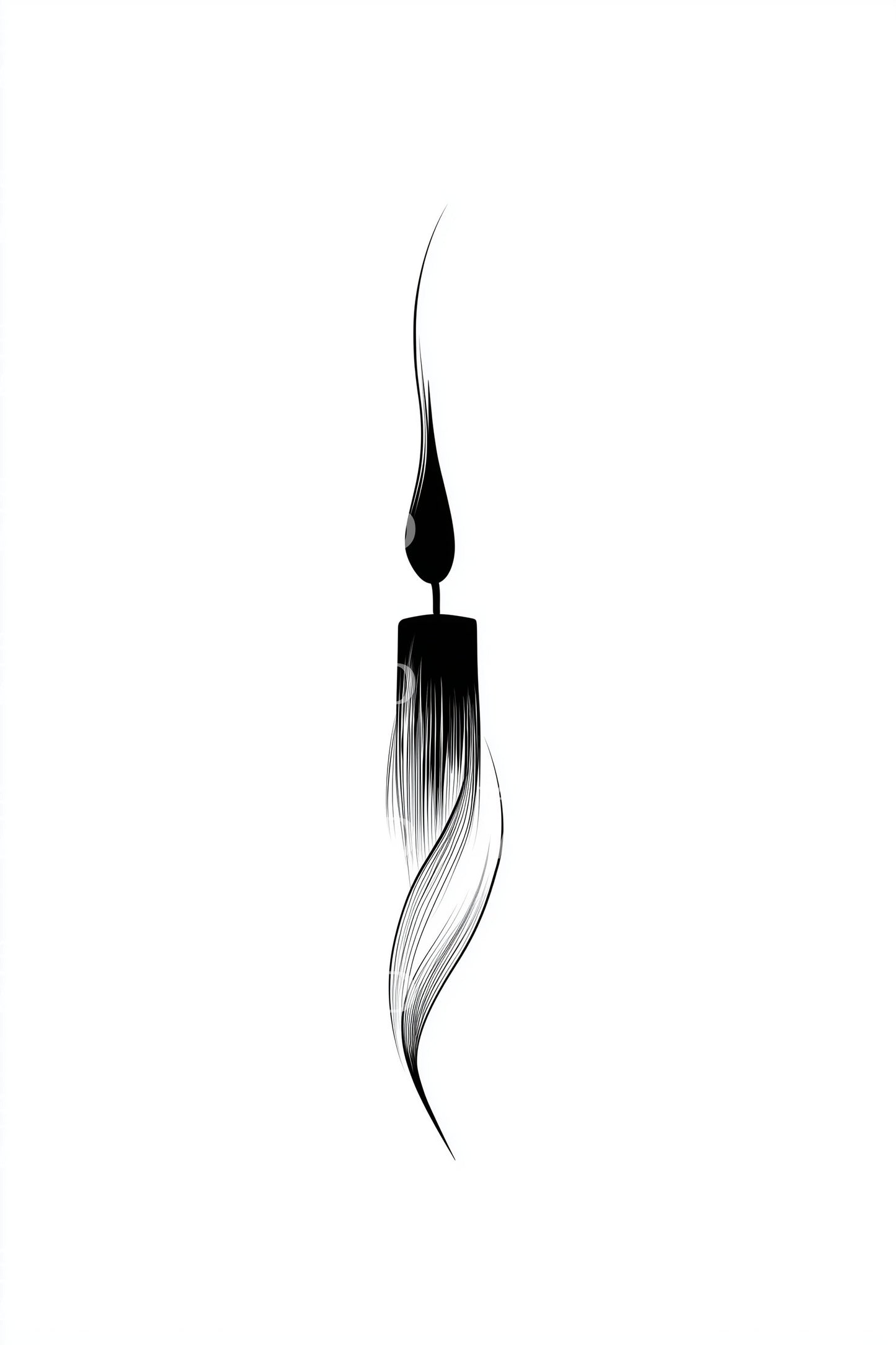 Brush Teardrop Flame Tattoo Idea