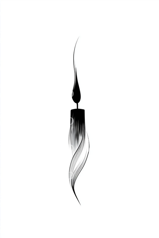 Brush Teardrop Flame Tattoo Idea
