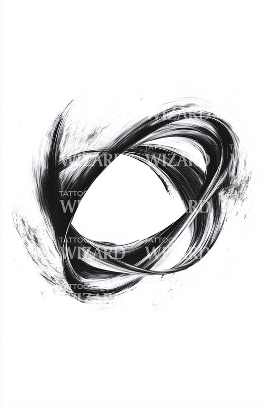 Brushstroke Enso Ring Tattoo Design