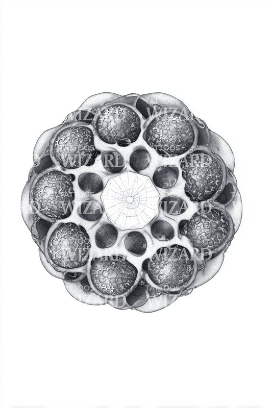 Bubble Colony Rosette Tattoo Design