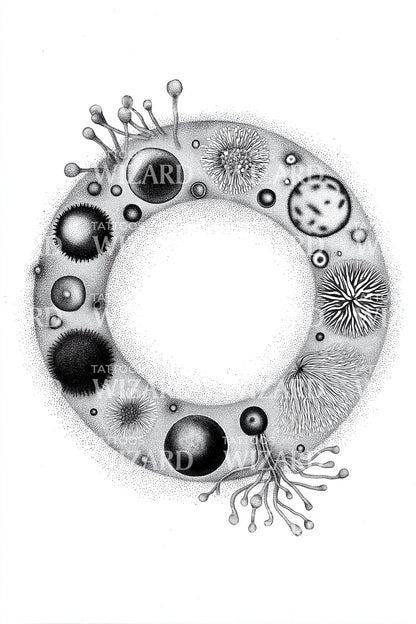 Bubble Ring Microcosm Tattoo Design