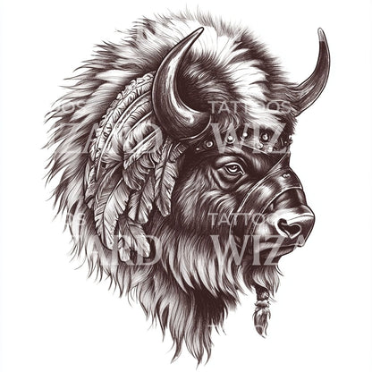 Buffalo Warrior Spirit Tattoo Idea