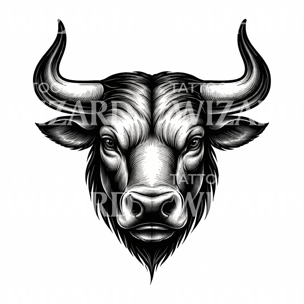 Bull Head Tattoo Design