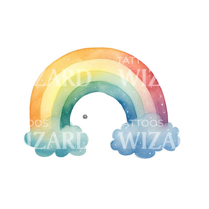 Kawai Rainbow Tattoo Design