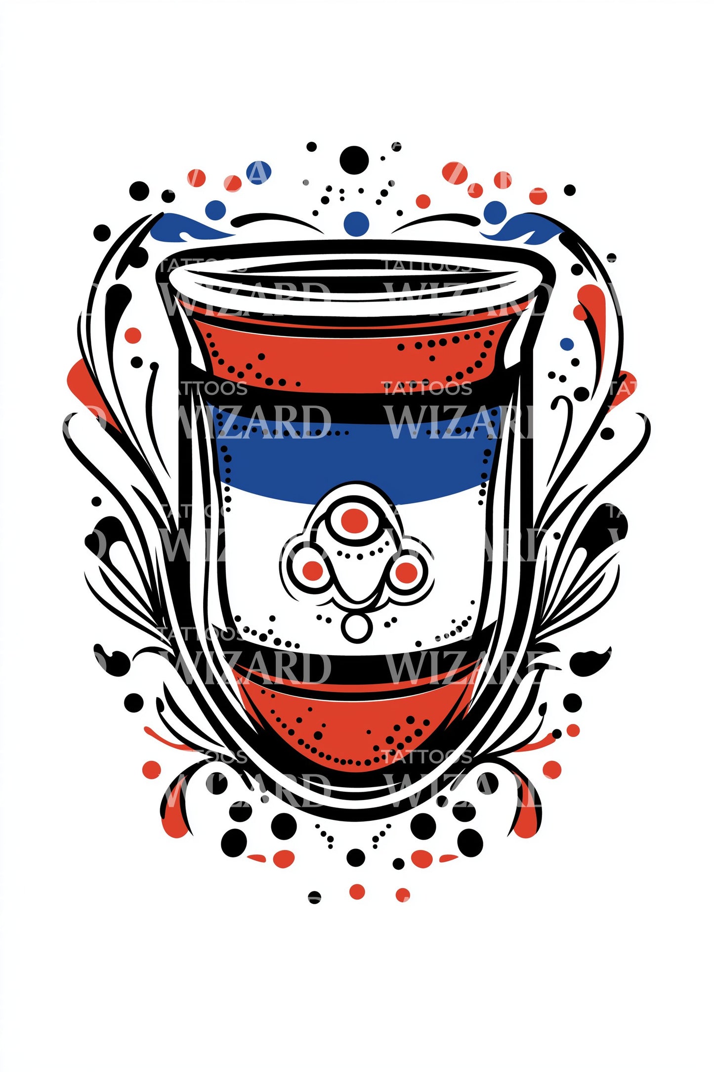 Design de Tatuagem de Tambor Real de Burundi