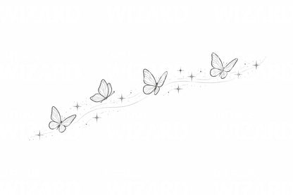 Butterfly Trail Tattoo Design